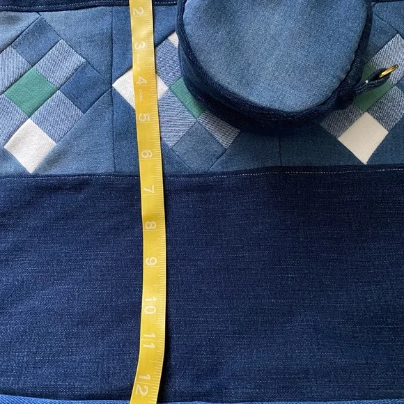 Handmade jean tote bag & matching coin pouch - Picture 9 of 12